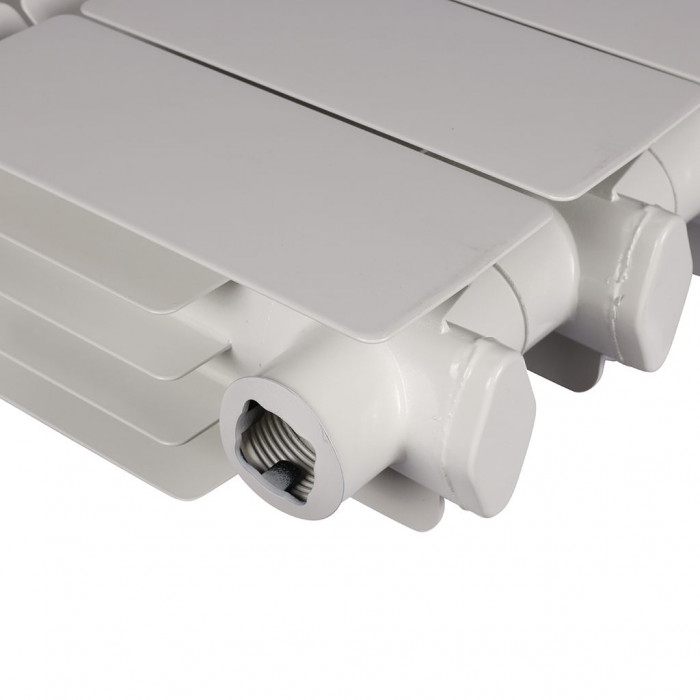 Алюминиевый радиатор Global VOX- R 200, 14 секций, боковое подключение, белый