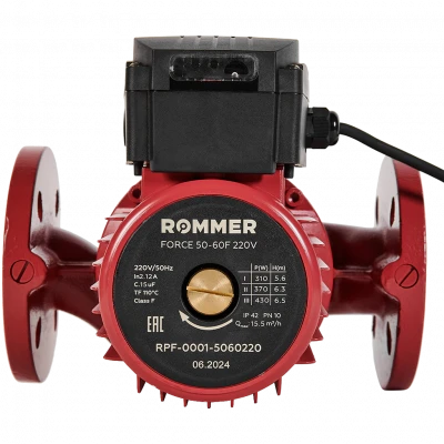 Насос циркуляционный фланцевый ROMMER PRF трехскоростной 50-60F 220V