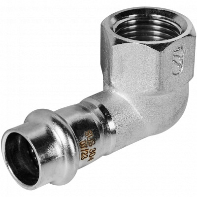 ROMMER RSS-0009-001512 ROMMER Угольник-переходник-ВР, 15х1/2, из нержавеющей стали прессовой