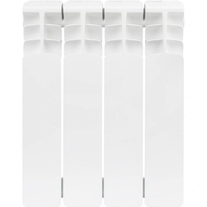 Биметаллический радиатор STOUT Space 350, 4 секций, боковое подключение, белый