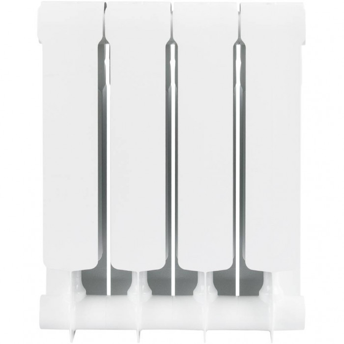 Биметаллический радиатор STOUT Space 350, 4 секций, боковое подключение, белый