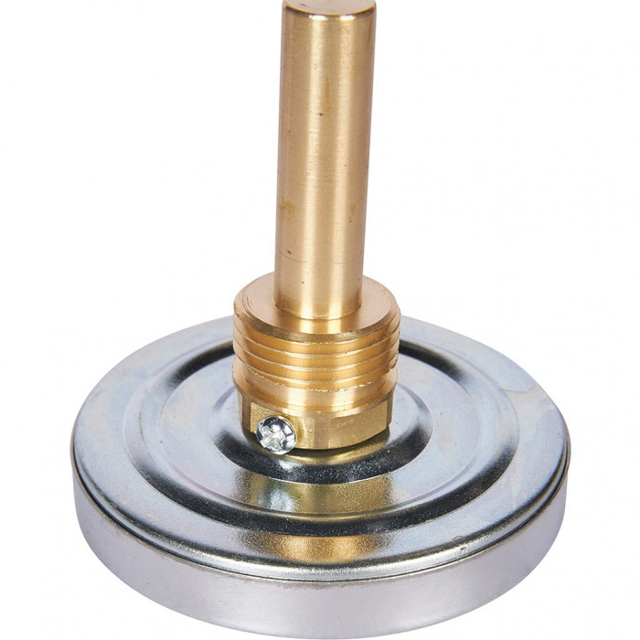 RIM-0001-635015 Термометр ROMMER биметаллический с погружной гильзой. Корпус Dn 63 мм, гильза 50 мм 1/2 , 0...120°С