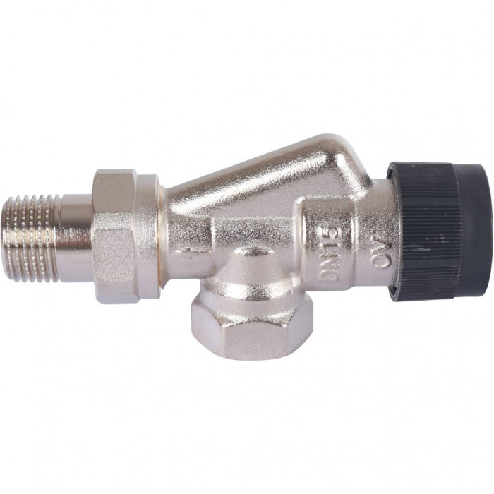 OVENTROP Вентиль термостатический А осевой никелированный ВН 1/2" x 1/2"