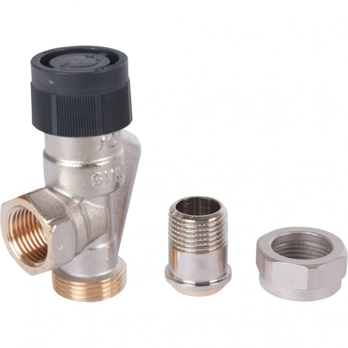 OVENTROP Вентиль термостатический А осевой никелированный ВН 1/2" x 1/2"