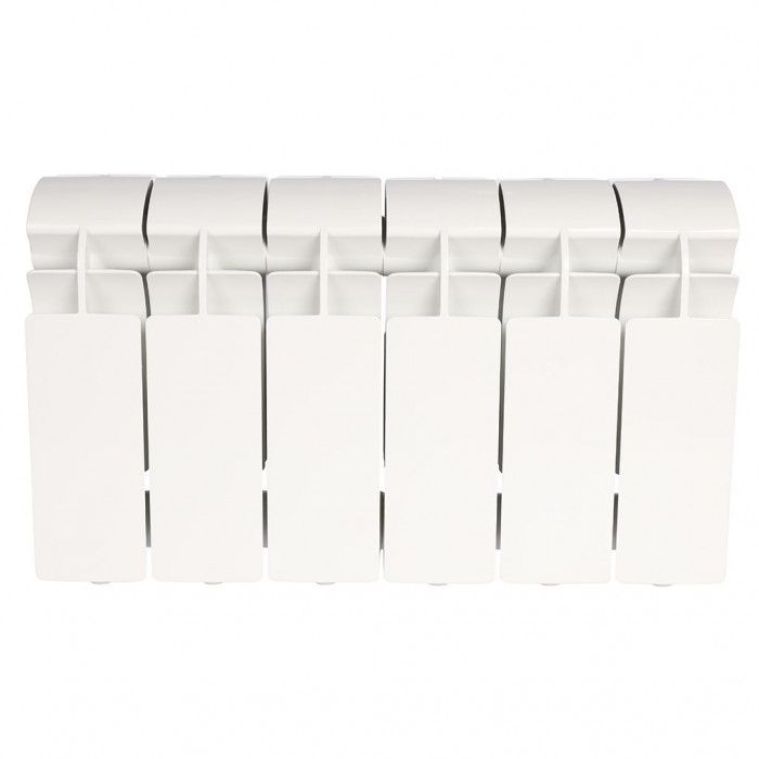 Алюминиевый радиатор Global VOX- R 200, 6 секций, боковое подключение, белый