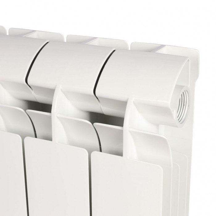 Алюминиевый радиатор Global VOX- R 200, 6 секций, боковое подключение, белый