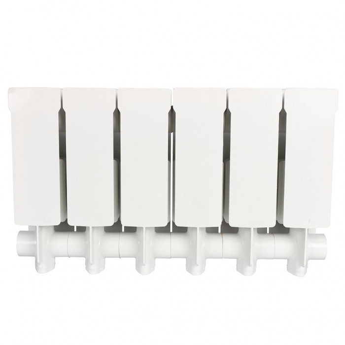 Алюминиевый радиатор Global VOX- R 200, 6 секций, боковое подключение, белый