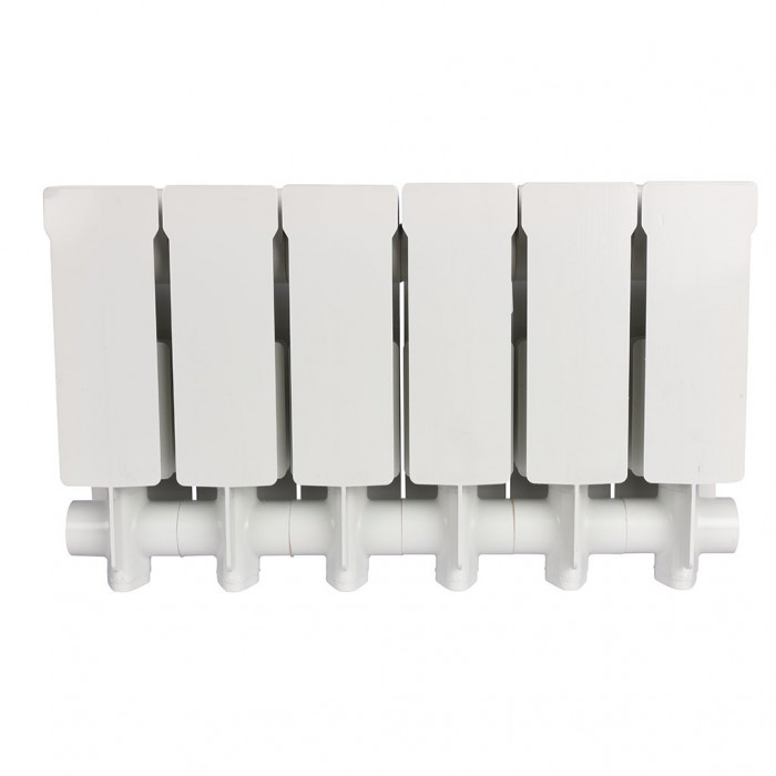 Алюминиевый радиатор Global VOX- R 200, 6 секций, боковое подключение, белый