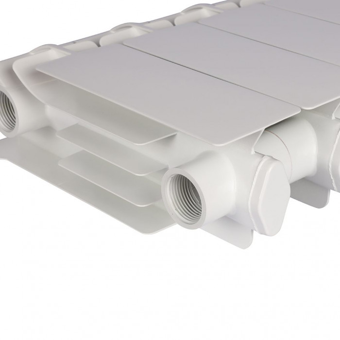 Алюминиевый радиатор Global VOX- R 200, 6 секций, боковое подключение, белый