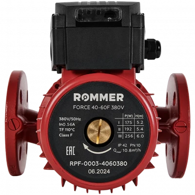 Насос циркуляционный фланцевый трехскоростной ROMMER RPF 40-60F 380V