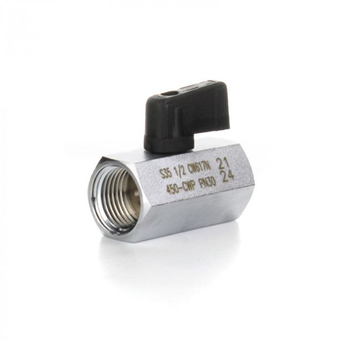 Кран шаровой MINI 1/2"ВВ, ручка флажок