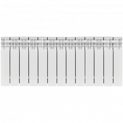 Биметаллический радиатор STOUT TITAN 350, 13 секций, боковое подключение, белый