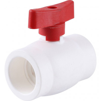 Kalde Мини-кран шаровой с красной ручкой для полипропиленовых труб d=32