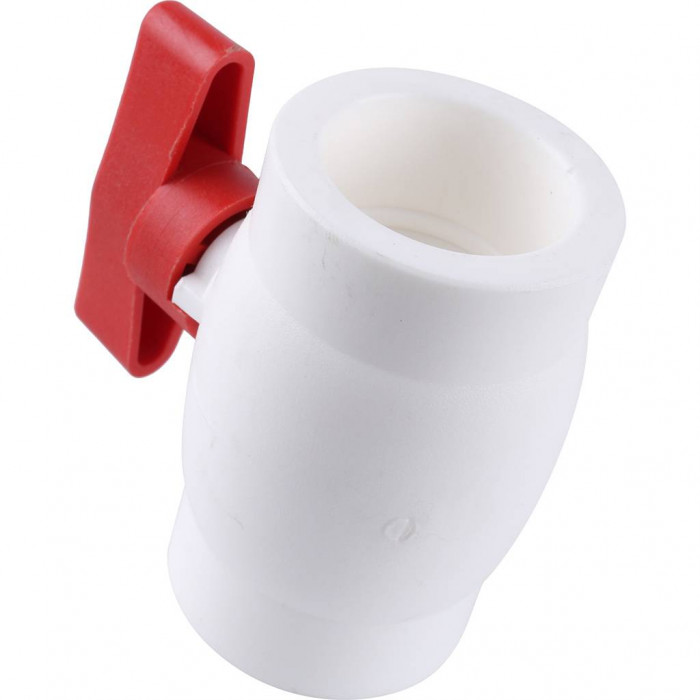 Kalde Мини-кран шаровой с красной ручкой для полипропиленовых труб d=32