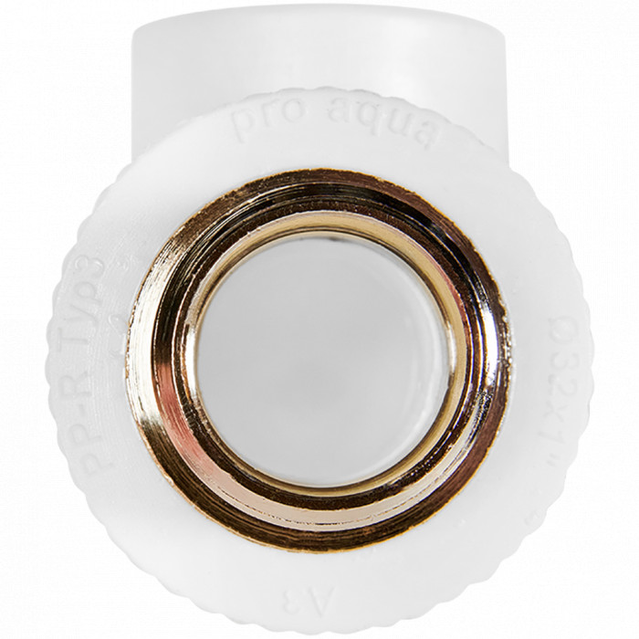 Pro Aqua PA27018P Pro Aqua d=32-1 PP-R Угольник комбинированный НР Белый