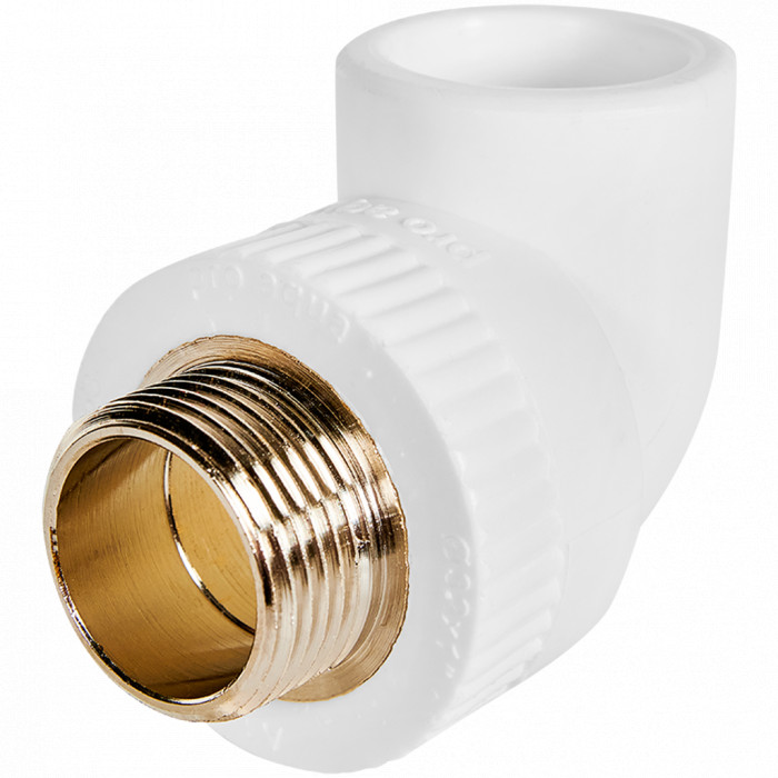 Pro Aqua PA27018P Pro Aqua d=32-1 PP-R Угольник комбинированный НР Белый