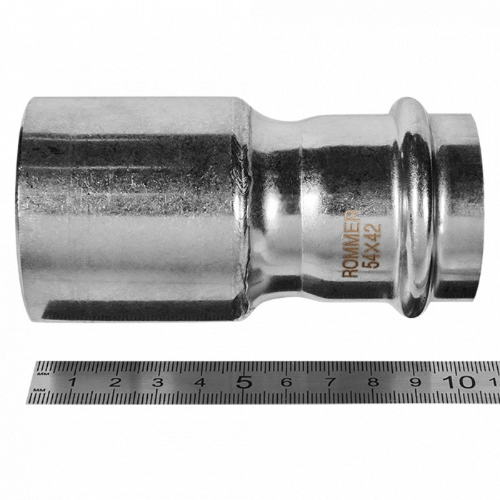 ROMMER RSS-0020-005442 Муфта переходная-НПр, 54х42, из нержавеющей стали прессовой