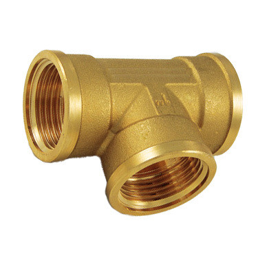 Тройник резьбовой латунный Smart Install В/В/В 3/4"x1/2"x3/4"