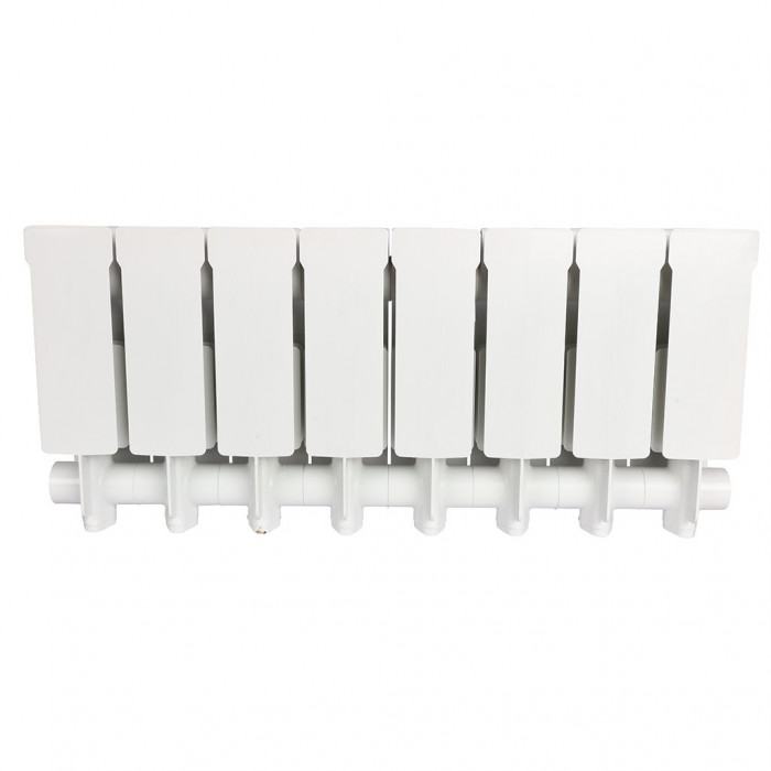 Алюминиевый радиатор Global VOX- R 200, 8 секций, боковое подключение, белый