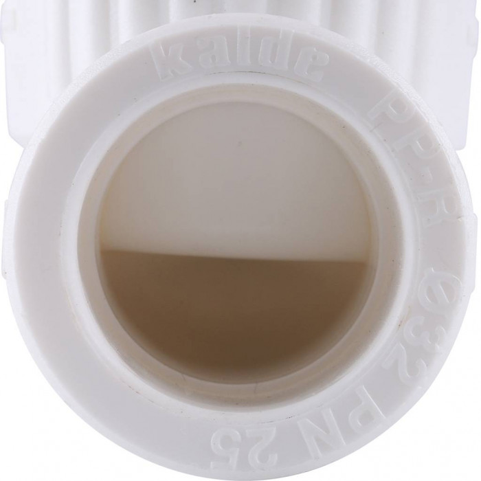 Вентиль Kalde d=32 для полипропиленовых труб под сварку (цвет белый)