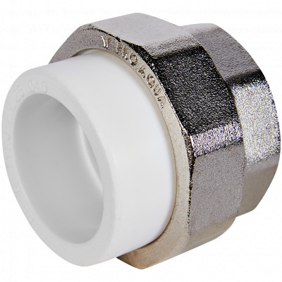 Pro Aqua PA20021 Pro Aqua d=40-1.1/2 PP-R Муфта комбинированная разъемная (американка) ВР Белая