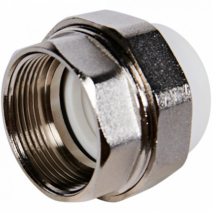 Pro Aqua PA20021 Pro Aqua d=40-1.1/2 PP-R Муфта комбинированная разъемная (американка) ВР Белая