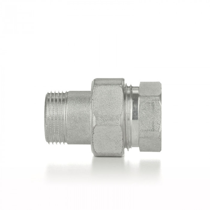 Разъемное соединение прямое, американка, НВ 3/4", TIN латунь