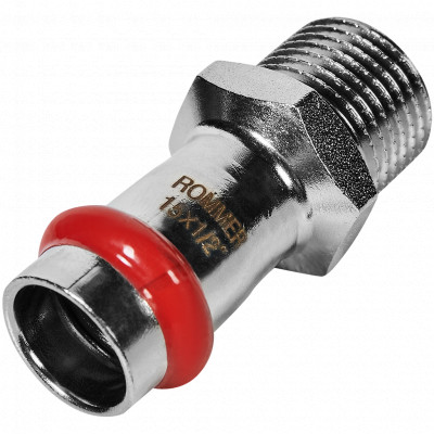 ROMMER RSS-0021-001512 ROMMER Переходник-НР, 15х1/2, из нержавеющей стали прессовой