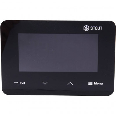 STOUT Проводной комнатный двухпозиционный регулятор ST-293v3, черный