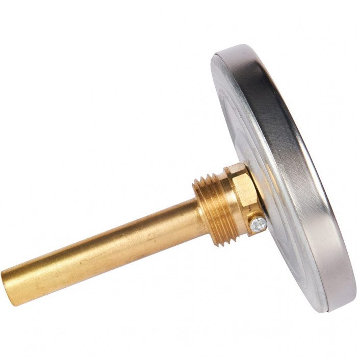 RIM-0001-807515 Термометр ROMMER биметаллический с погружной гильзой. Корпус Dn 80 мм, гильза 75 мм 1/2 , 0...120°С