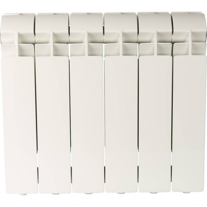 Алюминиевый радиатор Global VOX- R 350, 6 секций, боковое подключение, белый