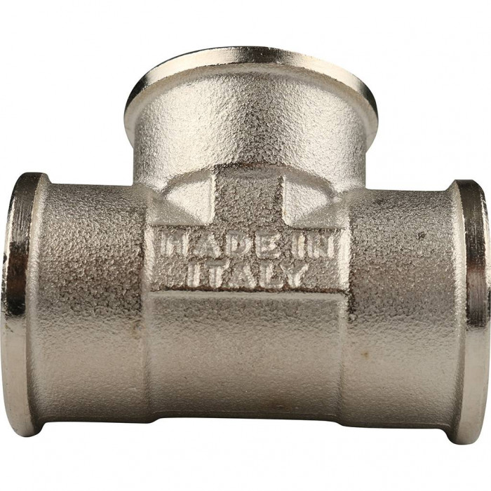 Тройник TIEMME ВВ никелированный 1/2 для стальных труб резьбовой