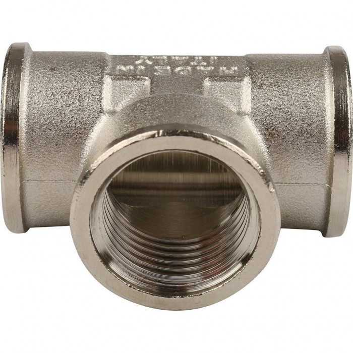 Тройник TIEMME ВВ никелированный 1/2 для стальных труб резьбовой