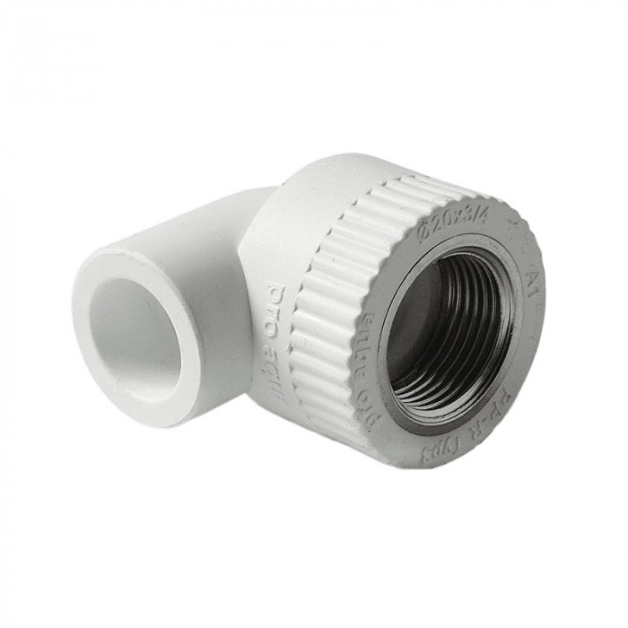 Pro Aqua PA26012P Pro Aqua d=25-1/2 PP-R Угольник комбинированный ВР Белый