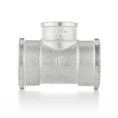 Тройник переходной, ВВВ 1&quot;×1/2&quot;×1&quot;, TIN латунь