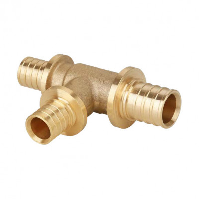 Тройник аксиальный латунный Smart Install Ø16x2,2-Ø20x2,8-Ø16x2,2