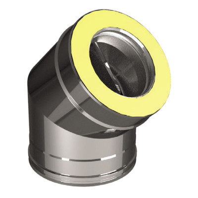 Отвод 45° D150/350, изоляция 100 мм, AISI 321/304 (Вулкан)