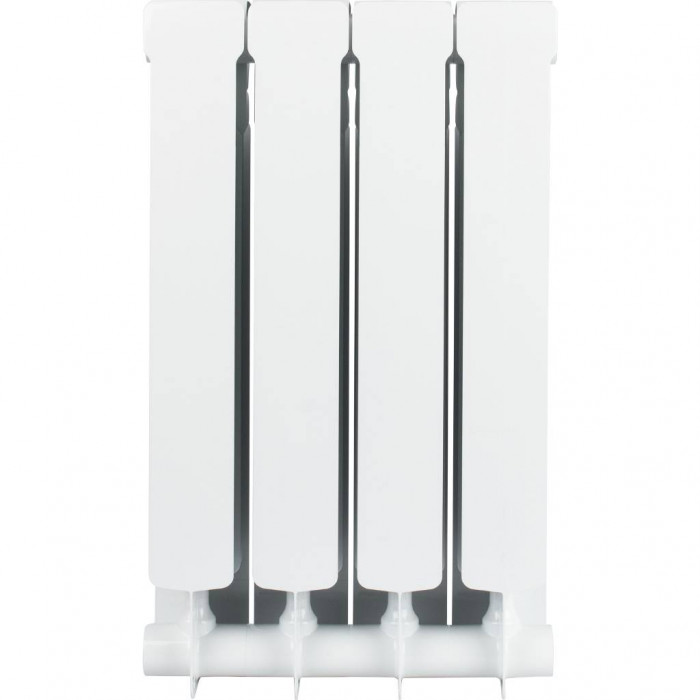 Биметаллический радиатор STOUT Space 500, 4 секций, боковое подключение, белый