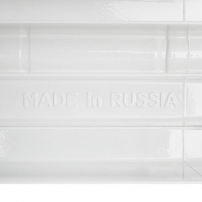 Биметаллический радиатор STOUT Space 500, 4 секций, боковое подключение, белый