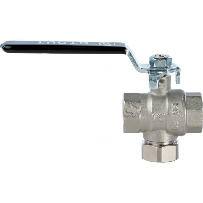 STOUT Кран шаровой с фильтром ВР 1/2