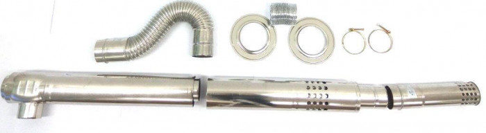 Удлиняющийся коаксиальный дымоход Rinnai SLIDE SPEA S-type Ø75/100 мм 1000 мм (EMF,RMF) (арт.498900079) корейского типа