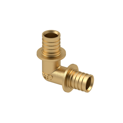 Угольник RTP аксиальный, латунь,16, желтый