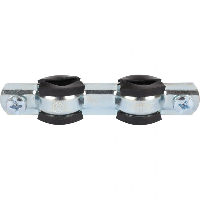 STOUT SAC-0020-Комплекты SAC-0020-200038 STOUT Двойной хомут для труб, комплект: хомут+шпилька шуруп +дюбель пластиковый 3/8 (15-19)