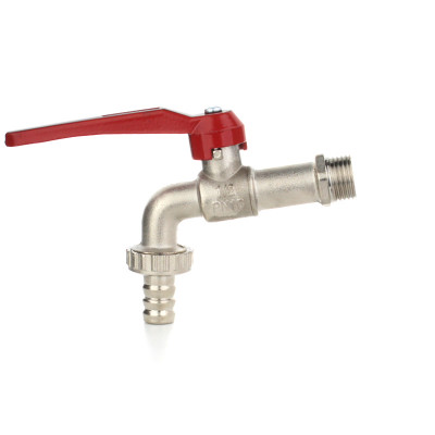 Кран шаровой угловой со штуцером 1/2&quot; Н, ручка рычаг