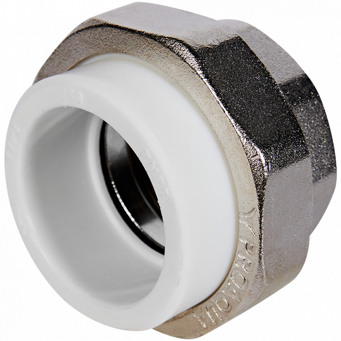 Pro Aqua PA20023 Pro Aqua d=50-2 PP-R Муфта комбинированная разъемная (американка) ВР Белая