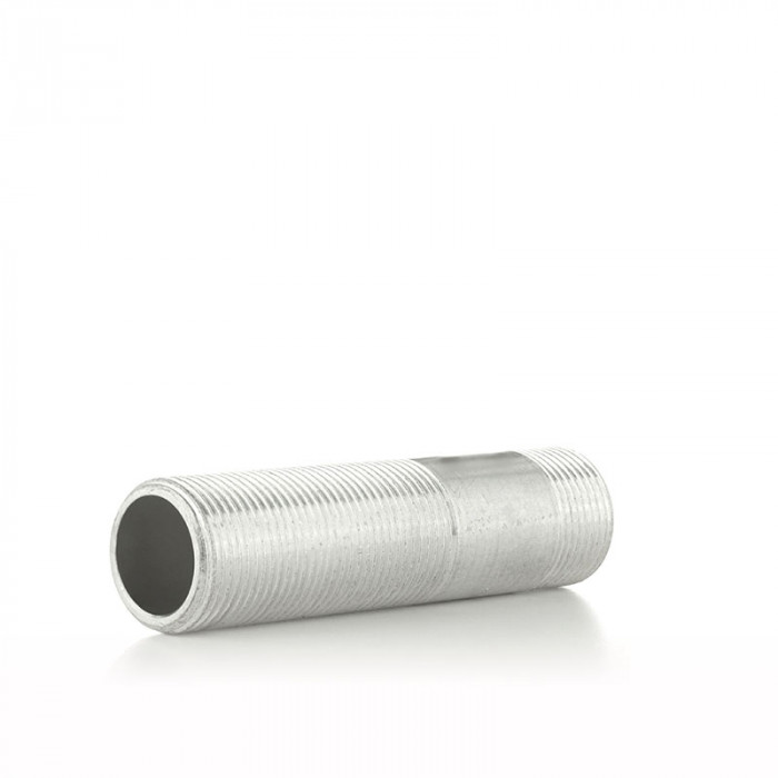 Сгон прямой, НН 1/2"×100 мм, TIN латунь