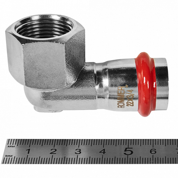 ROMMER RSS-0009-002234 ROMMER Угольник-переходник-ВР, 22х3/4, из нержавеющей стали прессовой