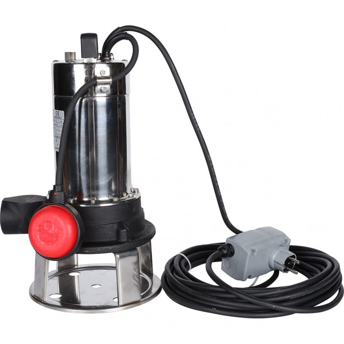 Насос дренажный STOUT с режущим механизмом и поплавком