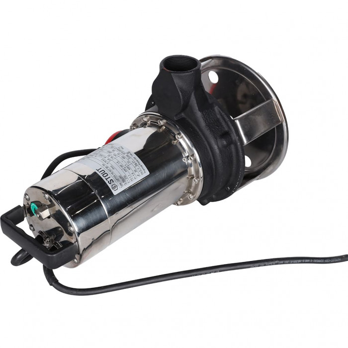 Насос дренажный STOUT с режущим механизмом и поплавком