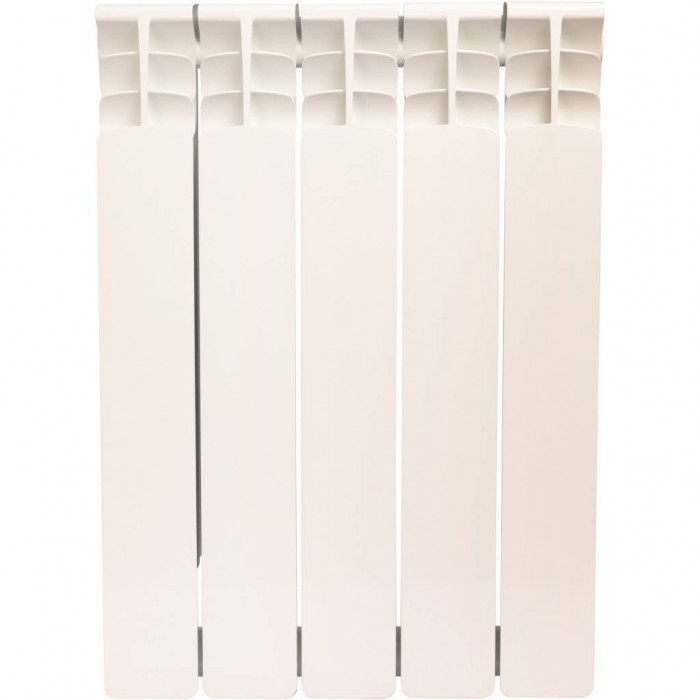 Биметаллический радиатор STOUT Space 500, 5 секций, боковое подключение, белый